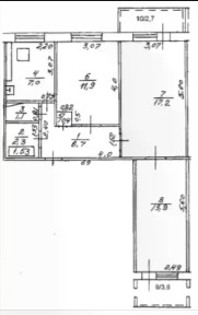 Продается 3-комн. квартира, 63 м²