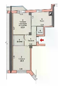 Продается 2-комн. квартира, 55 м²