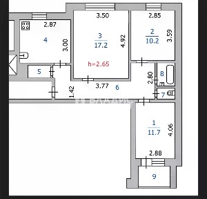 Продается 3-комн. квартира, 64 м²