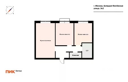Сдается 3-комн. квартира, 57,3 м²