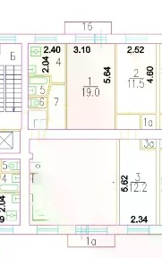 Сдается 2-комн. квартира, 57 м²