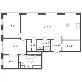 Продается 2-комн. квартира, 94,2 м²