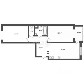 Продается 2-комн. квартира, 54,9 м²
