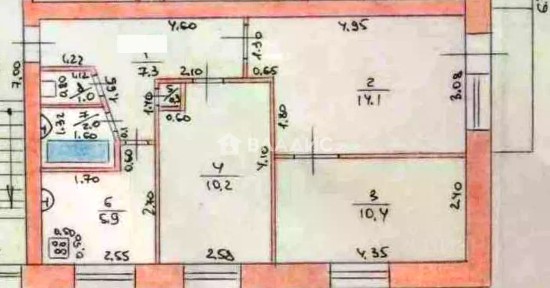 Продается 3-комн. квартира, 53 м²