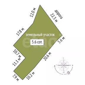 Продается участок, 5,59 сот.