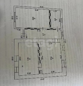 Продается 1-этажный дом, 61,7 м²