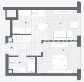 Продается 2-комн. квартира, 40,18 м²
