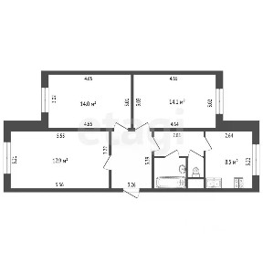 Продается 3-комн. квартира, 70,3 м²