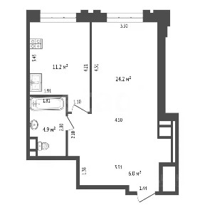Продаются 1-комн. апартаменты, 50 м²