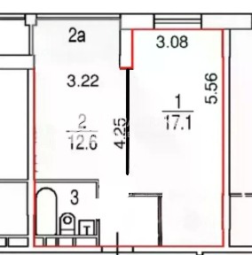 Продается 1-комн. квартира, 40,4 м²