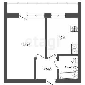 Продается 1-комн. квартира, 35,1 м²
