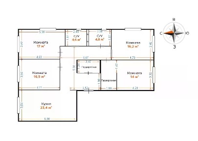 Продается 4-комн. квартира, 125,9 м²
