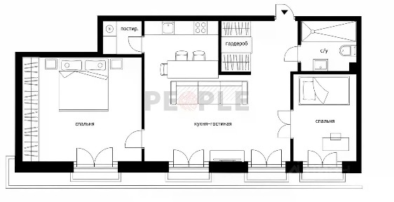 Продаются 3-комн. апартаменты, 58,4 м²