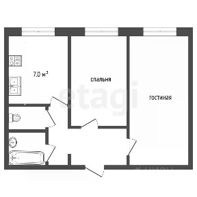 Продается 2-комн. квартира, 45,5 м²