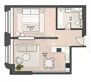 Продается 1-комн. квартира, 48 м²