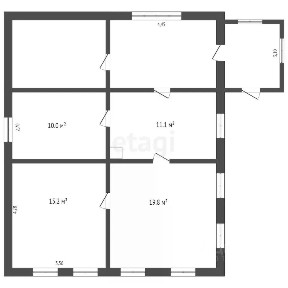 Продается 1-этажный дом, 56,1 м²