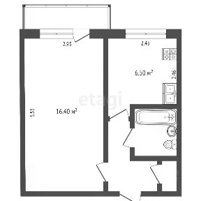 Продается 1-комн. квартира, 29,9 м²