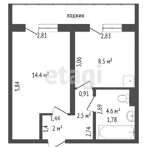Продается 1-комн. квартира, 31,9 м²