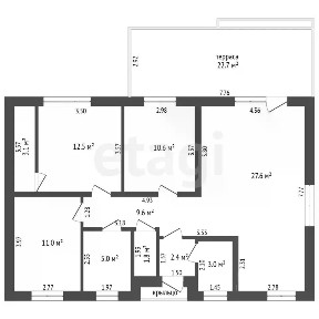 Продается 1-этажный дом, 114,9 м²