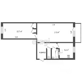 Продается 2-комн. квартира, 43,5 м²