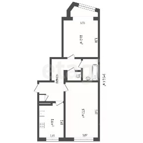Продается 2-комн. квартира, 52,2 м²