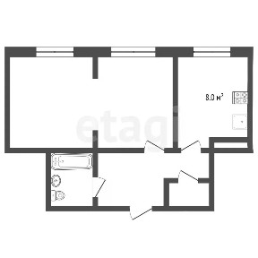 Продается 1-комн. квартира, 38,5 м²