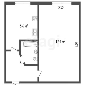 Продается 1-комн. квартира, 30,8 м²