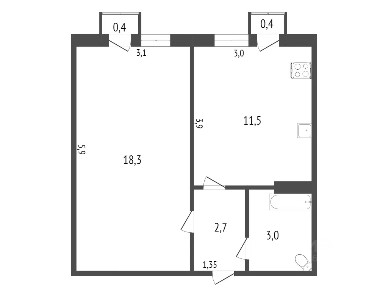 Продается 1-комн. квартира, 35,4 м²