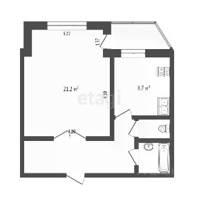Продается 1-комн. квартира, 43,5 м²