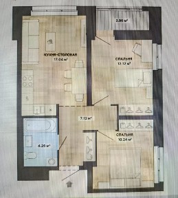 Продается 2-комн. квартира, 53,7 м²