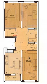 Продается 3-комн. квартира, 89,8 м²