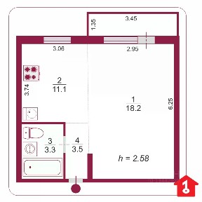 Продается 1-комн. квартира, 36,1 м²