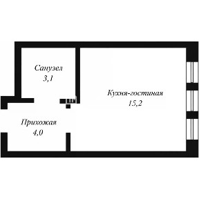 Сдается студия, 22,3 м²