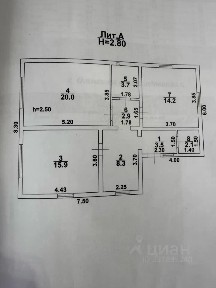 Продается 1-этажный дом, 80 м²