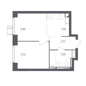 Продается 2-комн. квартира, 31 м²
