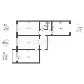 Продается 3-комн. квартира, 90 м²