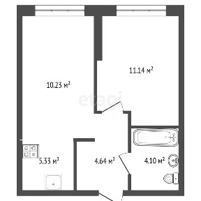 Продается 2-комн. квартира, 35,3 м²