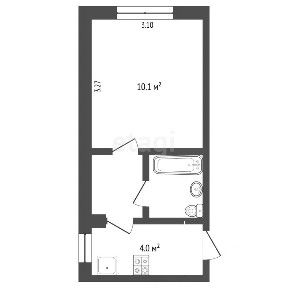 Продается студия, 15,4 м²