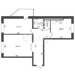 Продается 2-комн. квартира, 50,8 м²