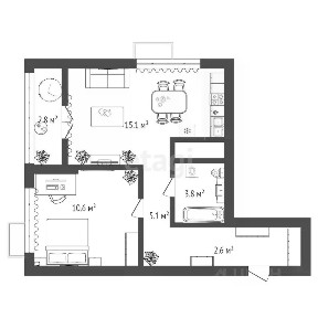 Продается 1-комн. квартира, 38 м²
