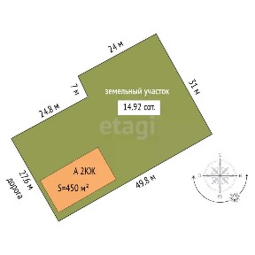 Продается 2-этажный дом, 450 м²
