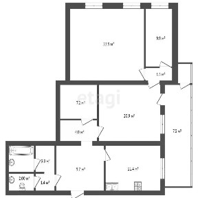 Продается 3-комн. квартира, 94,5 м²