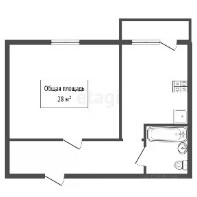 Сдается 1-комн. квартира, 28 м²