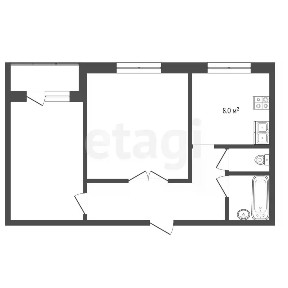 Продается 2-комн. квартира, 54 м²