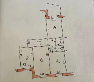 Продается 3-комн. квартира, 67 м²