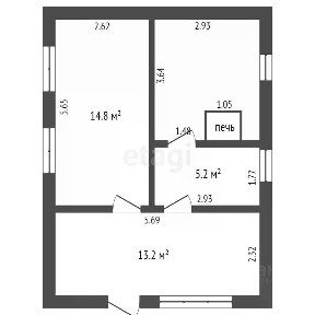Продается 2-этажный дом, 54 м²