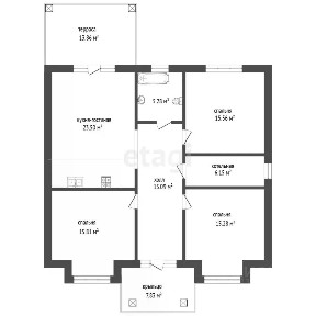 Продается 1-этажный дом, 110 м²
