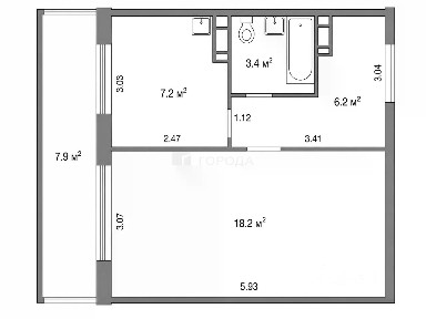 Продается 1-комн. квартира, 35,8 м²