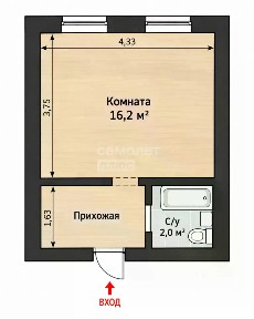 Продается 1-комн. квартира, 23,5 м²