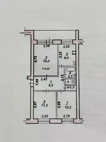 Продается 3-комн. квартира, 58,7 м²